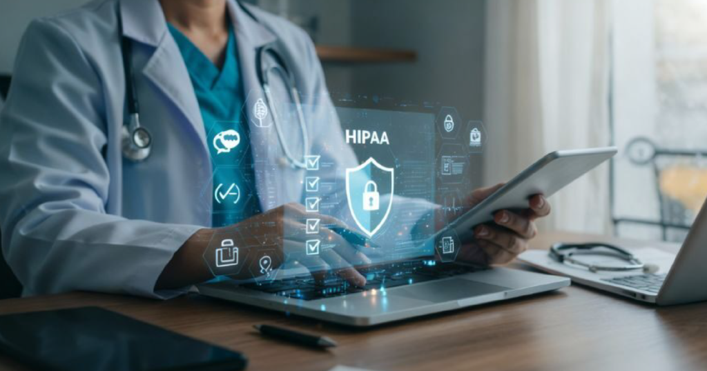doctor using a secure telemedicine software